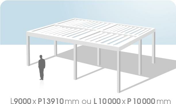 Pergola aluminium sur mesure autoportante par Creastores (13 - Marseille)